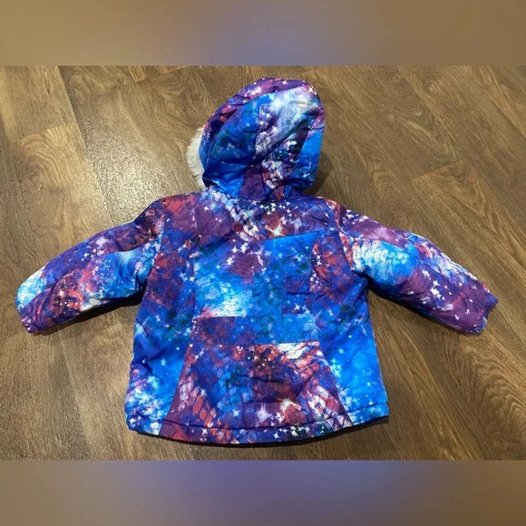 ZeroXposur Girl’s 18 Months Galaxy Winter Puffer Jacket Matching Snow Bib Set - Picture 4 of 11